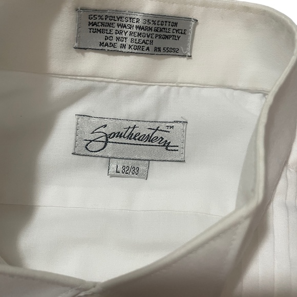 Southeastern 32/33 Tux Shirt White Large Wedding - Picture 2 of 6